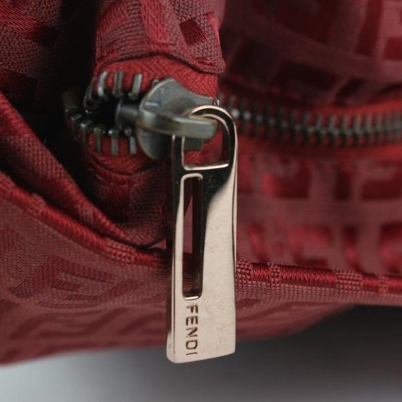 Fendi Burgundy Monogram FF Zucca Roll Tote Shopper Bag 112f15 - Picture 9 of 12